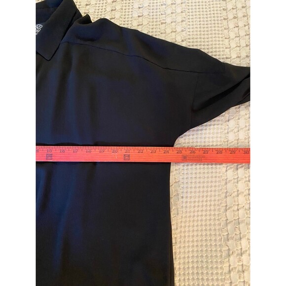 Bobeau Womens Black Sheer Button Down Blouse Size Medium Dressy Work Casual - Picture 9 of 10